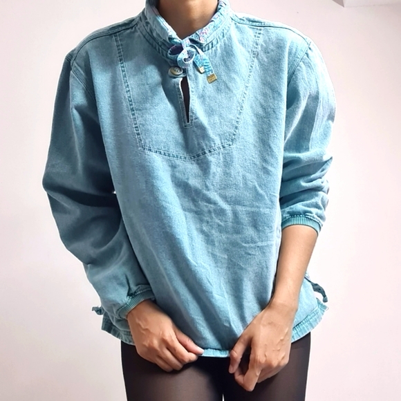 Denim shirt top - Picture 3 of 11